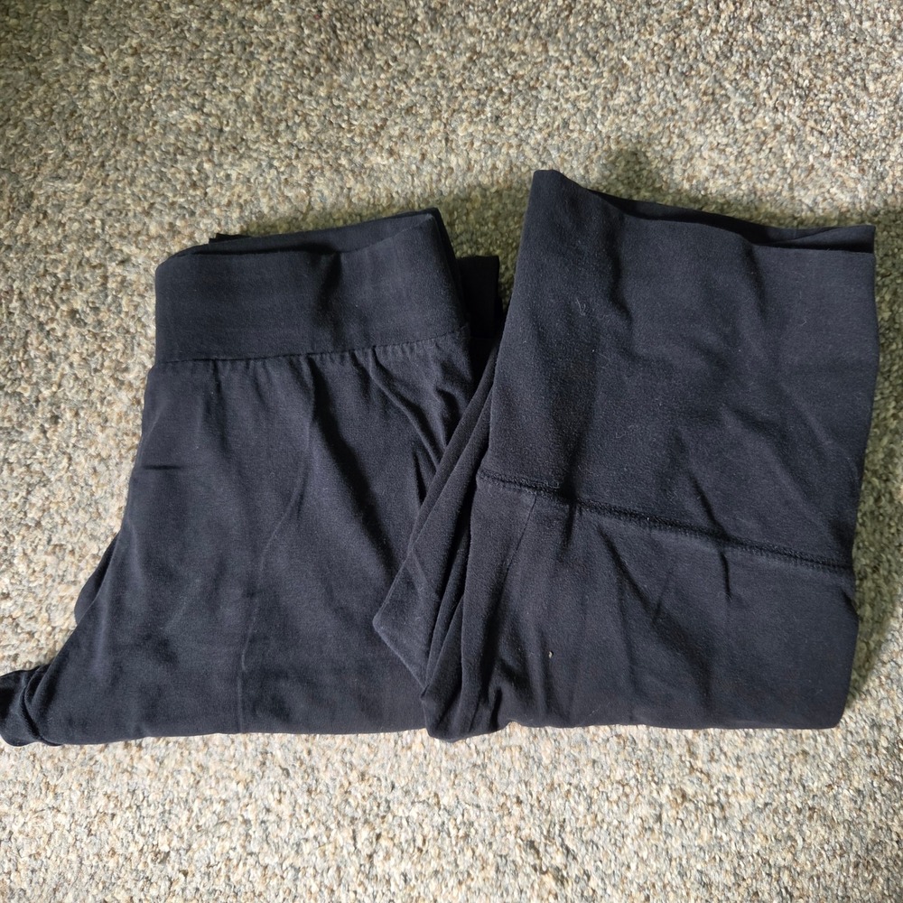 Mossimo Supply Co Womens Black Cotton Blend Stretch Leggings Size Small S/P 2 pr